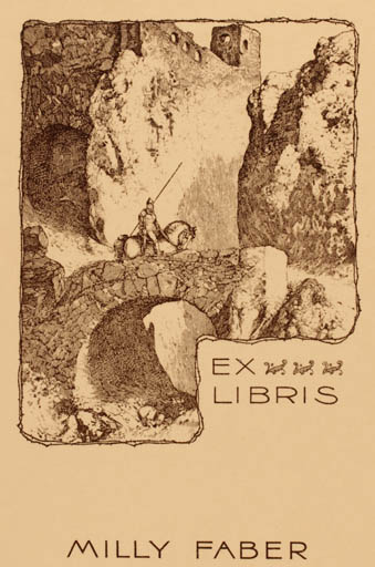 Exlibris by ? Unbekannt from Unknown for Milly Faber - Knight Ruin 