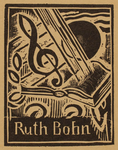 Exlibris by ? Unbekannt from Unknown for Ruth Bohn - Book Music 