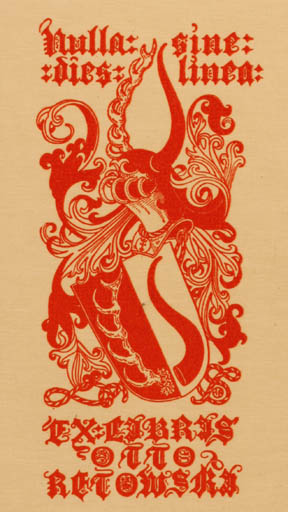Exlibris by ? Unbekannt from Unknown for Otto Retowski - Heraldry 