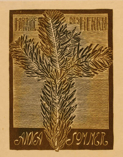 Exlibris by ? Unbekannt from Unknown for Anna Sommer - Flora 