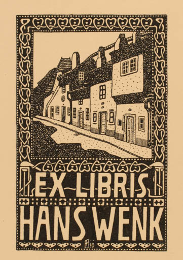 Exlibris by ? Unbekannt from Unknown for Hans Wenk - City 