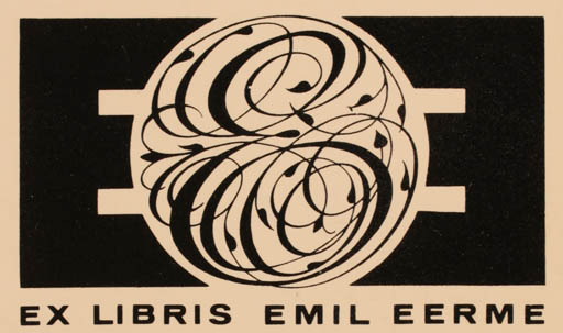 Exlibris by ? Unbekannt from Unknown for Emil Eerme - Monogram 
