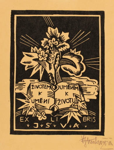 Exlibris by ? Unbekannt from Unknown for ? J. S. V. A. - Book Flora 