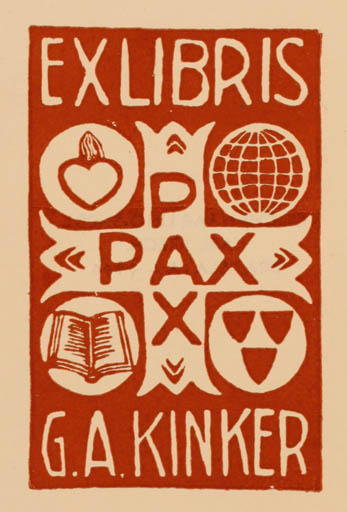 Exlibris by ? Unbekannt from Unknown for G. A. Kinker - 