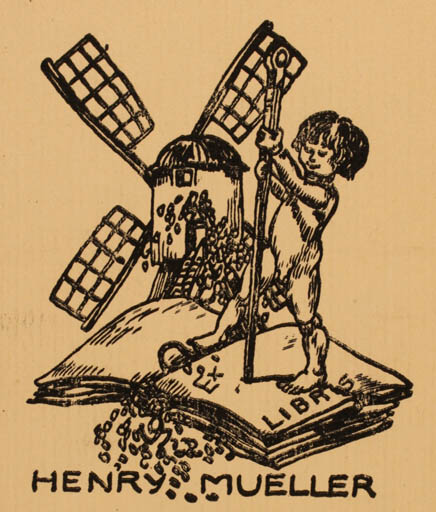 Exlibris by ? Unbekannt from Unknown for Henry Mueller - Child Book Mill 