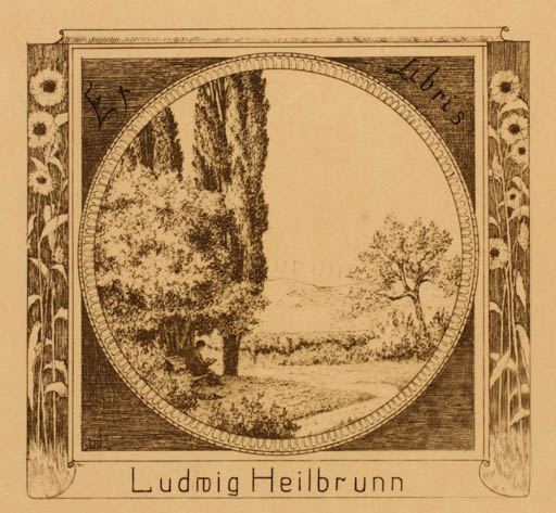 Exlibris by ? Unbekannt from Unknown for Ludwig Heilbrunn - Scenery/Landscape 