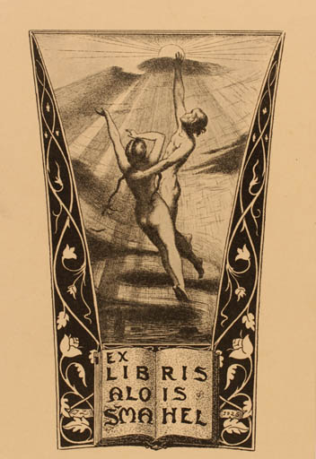 Exlibris by ? Unbekannt from Unknown for Alois Smahel - Jugend Woman Sun 