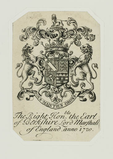 Exlibris by ? ? from Great Britain for Henry Bowes Howard - Heraldry Historical Person Regent/royalty 