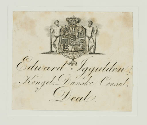 Exlibris by ? ? from Denmark for Edward Iggulden - Heraldry Historical Person 