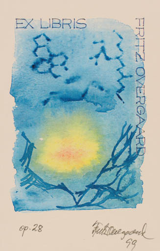 Exlibris by Fritz Overgaard from Denmark for Fritz Overgaard - Abstract 