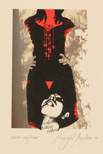 Exlibris by Nurgül Arikan from Turkey for Soykan Arikan - Woman 