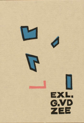 Exlibris by Cees Andriessen from Netherland for Geert van der Zee - Abstract 