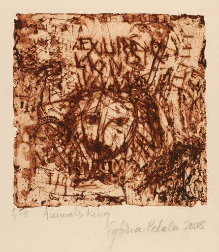 Exlibris by Eftihia Petala from Greece for ? ? - Abstract Fauna 