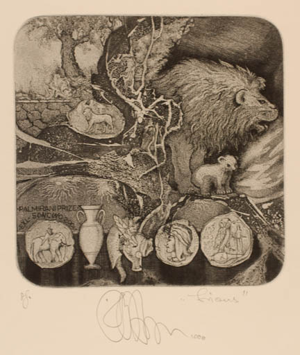 Exlibris by Ruslan Agirba from Russia for Palmirani Prizer Soncwo - Fauna 