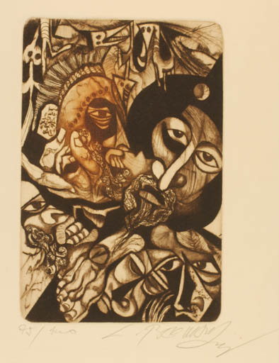 Exlibris by Leo Bednarik from Slovak Republic for ? ? - Portrait 