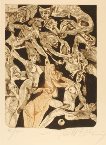 Exlibris by Leo Bednarik from Slovak Republic for Dr. Beate Labuhn - Group Surrealism 