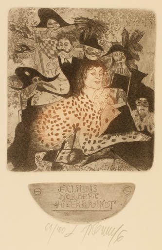 Exlibris by Leo Bednarik from Slovak Republic for Dr. Norbert Hillerbrandt - Surrealism 