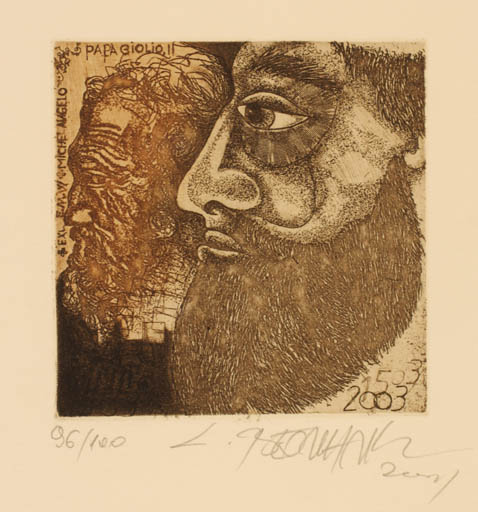 Exlibris by Leo Bednarik from Slovak Republic for Eva Maria Wimmer - Historical Person Portrait 