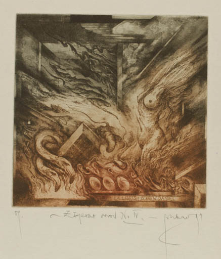 Exlibris by Zdenek Bugan from Slovak Republic for Dr. Barbara und Werner Daniel - Woman Surrealism 