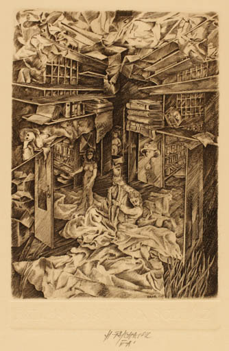 Exlibris by Henryk Feilhauer from Poland for Bruno Schulz - 