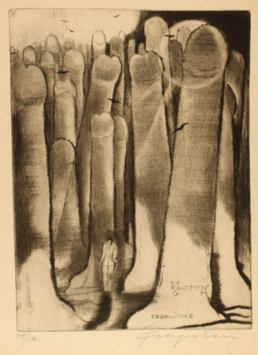 Exlibris by Michael Fingesten from Germany for Gianni Mantero - Erotica Ex Erotica 