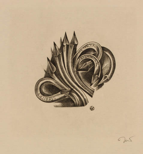 Exlibris by Wojciech Jakubowski from Poland for Henryk Felihauer - Abstract 