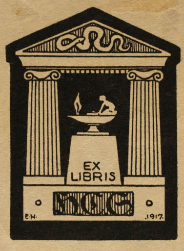 Exlibris by Ebba Holm from Denmark for ? ? - Classical antiquity 