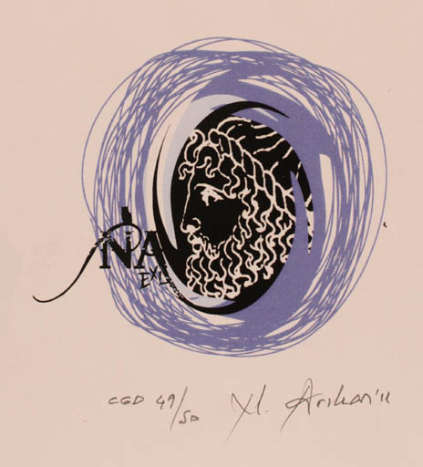 Exlibris by Nurgül Arikan from Turkey for Nurgül Arikan - Mythology Portrait 