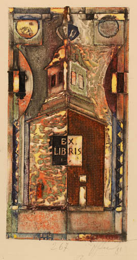 Exlibris by Antanas Kmieliauskas from Lithuania for ? ? - Architecture 