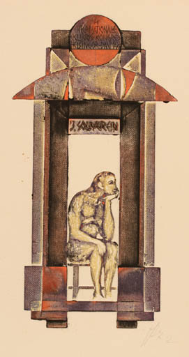 Exlibris by Antanas Kmieliauskas from Lithuania for ? ? - Exlibris Congress Man 
