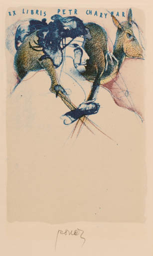 Exlibris by Pavel Roucka from Czech Republic for Petr Charypar - 