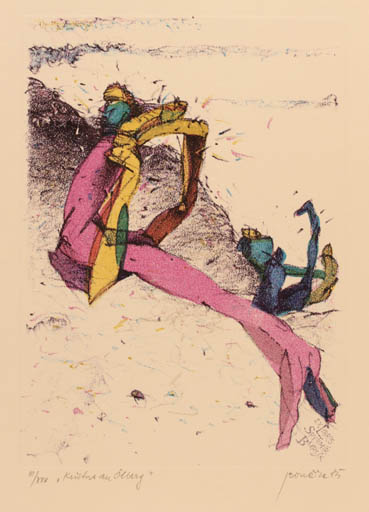 Exlibris by Pavel Roucka from Czech Republic for Spytimir Bursik - Abstract 