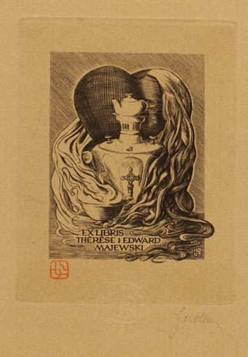 Exlibris by Tadeusz Szumarski from Poland for Therese & Edward Majewski - Interior 
