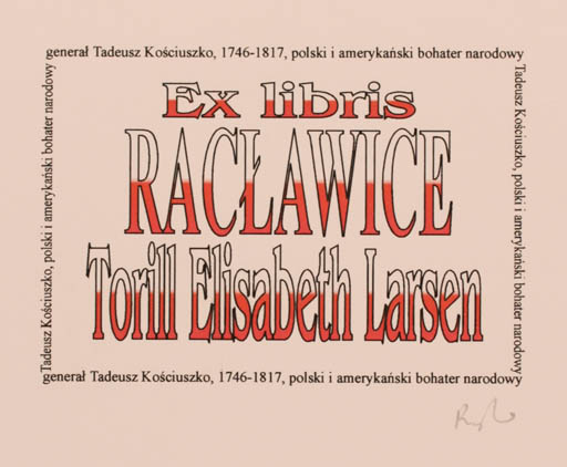 Exlibris by Rajmund Aszkowski from Poland for Torill  Elisabeth Larsen - Text/Writing 