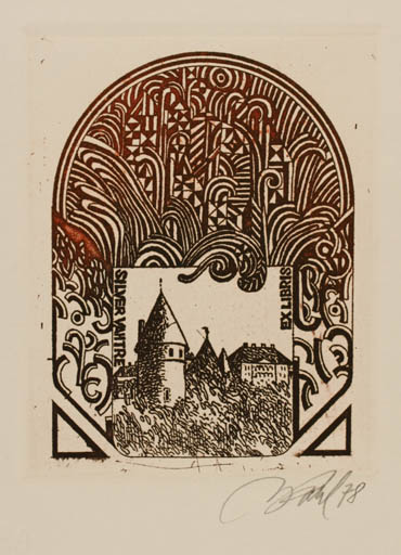 Exlibris by Illimar Paul from Estonia for Silver Vahtre - Architecture 
