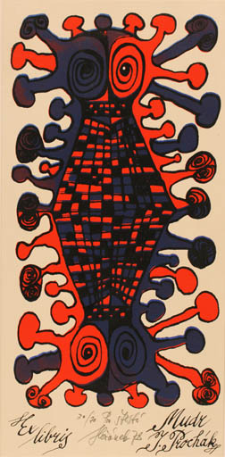 Exlibris by Jaroslav Horanek from Czech Republic for Mudr. I Prochak - Abstract 