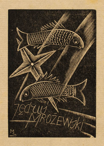 Exlibris by Stefan Mrozewski from Poland for ? ? - Fish 