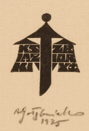 Exlibris by Antoni Golebniak from Poland for ? ? - Text/Writing 