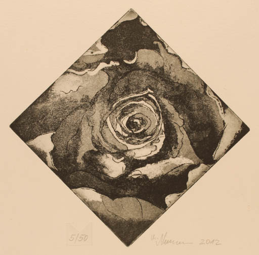 Exlibris by Marlene Neumann from Germany for ? ? - Flower 