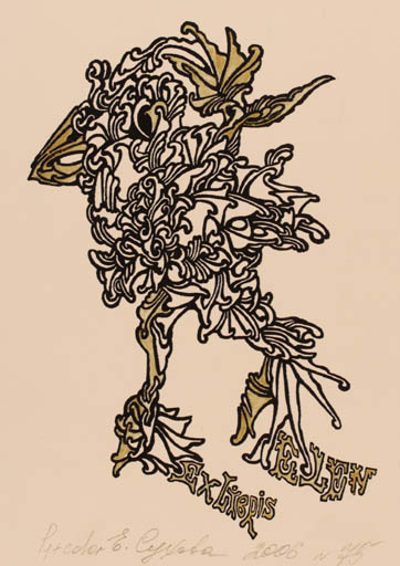 Exlibris by Elena Sukhova from Russia for ? ? - Abstract 