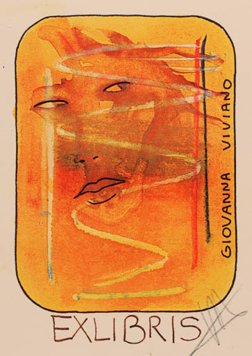 Exlibris by Antonino Viviano from Denmark for Giovanna Viviano - Abstract 