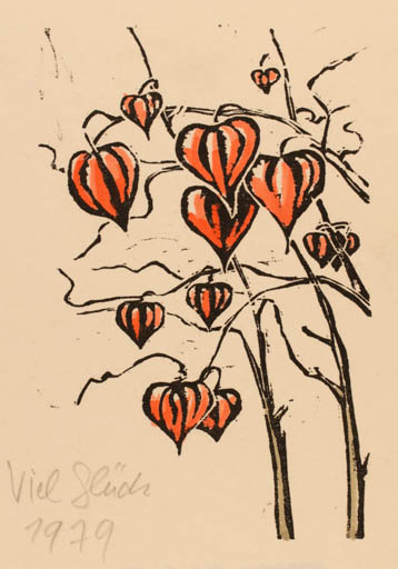 Exlibris by Oskar Roland Schroth from Germany for ? ? - Flora 