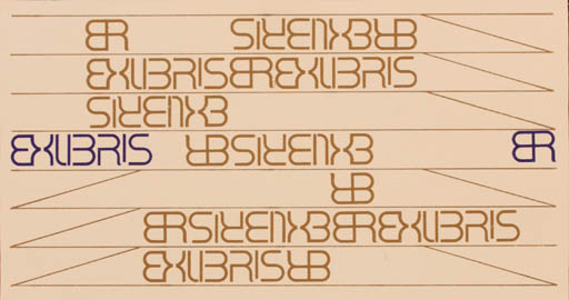 Exlibris by Martin Robert Broz from Czechoslovakia for ? ? - Text/Writing 