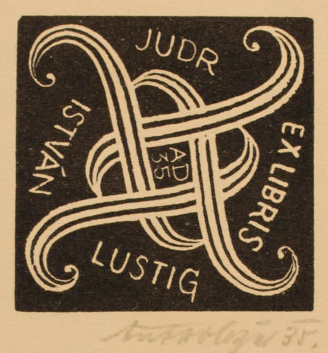 Exlibris by Antonin Dolezal from Czechoslovakia for Dr. Istvan Lustig - Ornament 