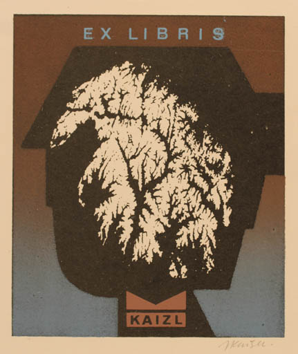 Exlibris by Jaroslav Kaiser from Czechoslovakia for Mirko Kaizl - Abstract 