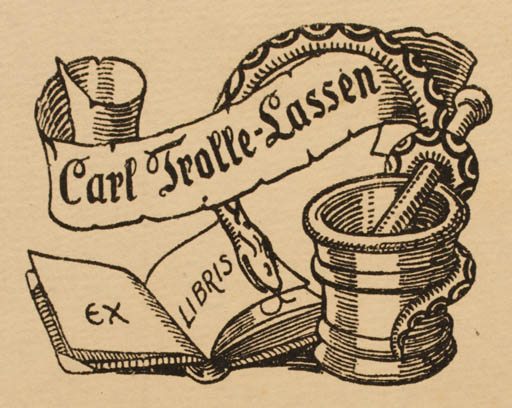 Exlibris by ? ? from Denmark for Carl Lassen- Trolle - Book Pharmacy 