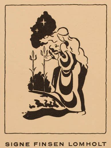Exlibris by ? ? from Denmark for Signe Finsen Lomholt - Woman 