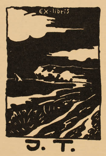 Exlibris by ? ? from Denmark for ? J.T. - Scenery/Landscape 