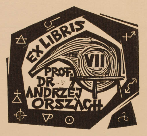 Exlibris by Zbigniew Dolatowski from Poland for Andrzej Orszagh - Pharmacy 