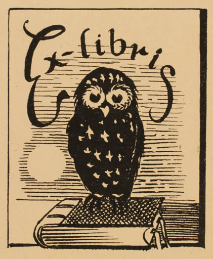 Exlibris by ? ? from Unknown for ? ? - Book Owl 
